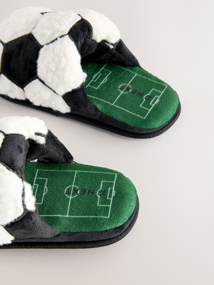 Buy Black/White Football Slipper Mules from the Next UK online shop