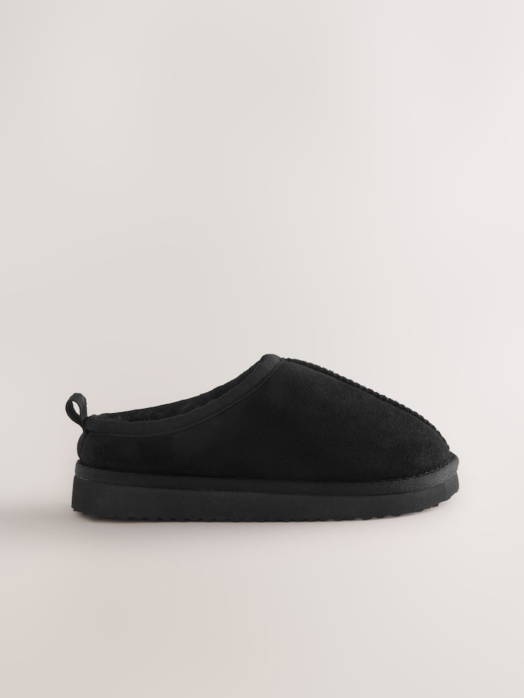 Black Cosy Mule Slippers - Image 2 of 5