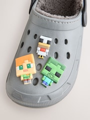 Grey Minecraft Warm Lined Slipper Clogs - Image 4 of 5