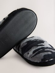 Grey Camo Warm Lined Slipper Mules - Image 5 of 5