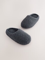 Grey Borg Warm Lined Slipper Mules - Image 1 of 4