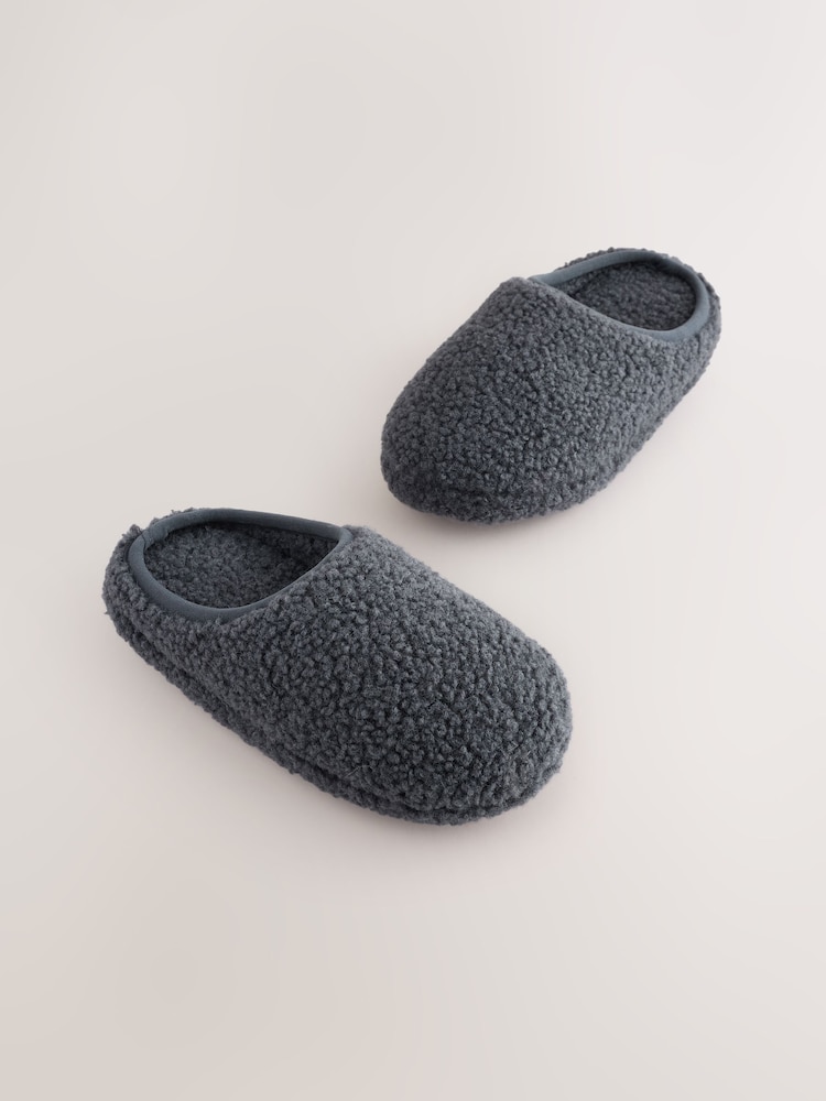 Grey Borg Warm Lined Slipper Mules - Image 1 of 4