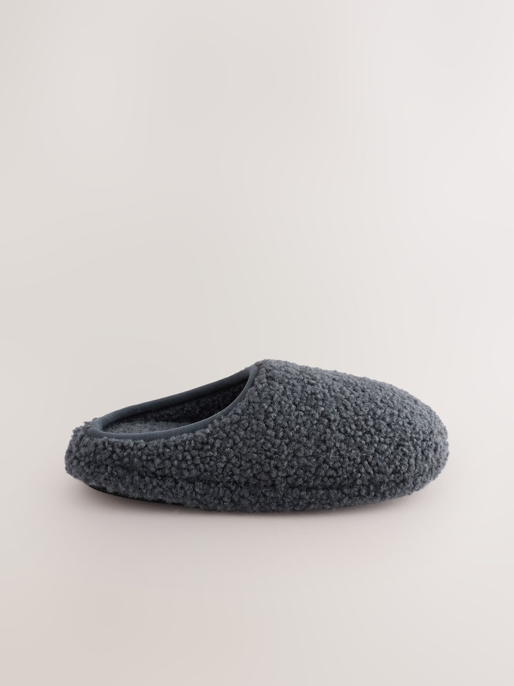 Grey Borg Warm Lined Slipper Mules - Image 2 of 4