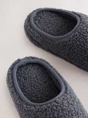 Grey Borg Warm Lined Slipper Mules - Image 3 of 4