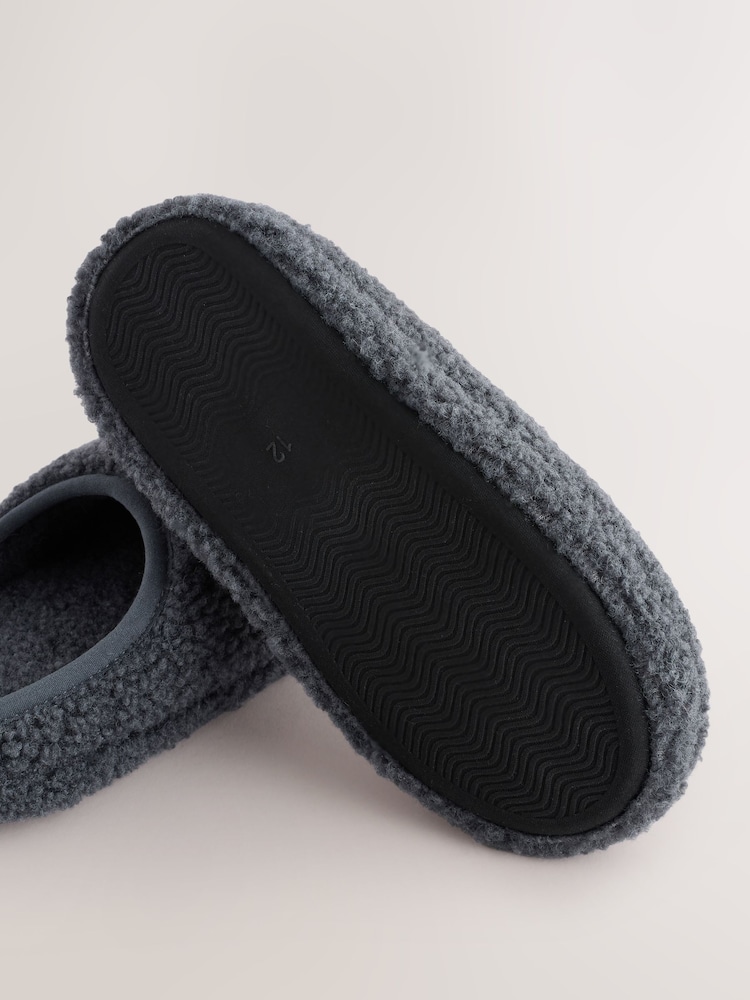 Grey Borg Warm Lined Slipper Mules - Image 4 of 4