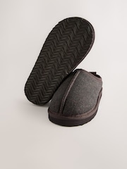 Chocolate Brown Herringbone Cosy Mule Slippers - Image 9 of 10
