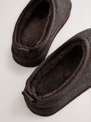 Chocolate Brown Herringbone Cosy Mule Slippers - Image 10 of 10