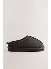 Chocolate Brown Herringbone Cosy Mule Slippers - Image 1 of 10