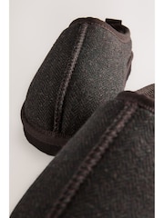 Chocolate Brown Herringbone Cosy Mule Slippers - Image 2 of 10