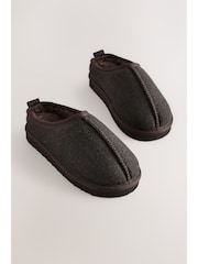 Chocolate Brown Herringbone Cosy Mule Slippers - Image 4 of 10