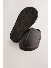 Chocolate Brown Herringbone Cosy Mule Slippers - Image 5 of 10