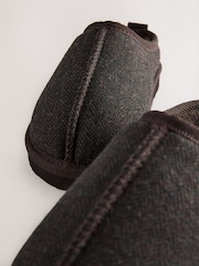 Chocolate Brown Herringbone Cosy Mule Slippers - Image 7 of 10