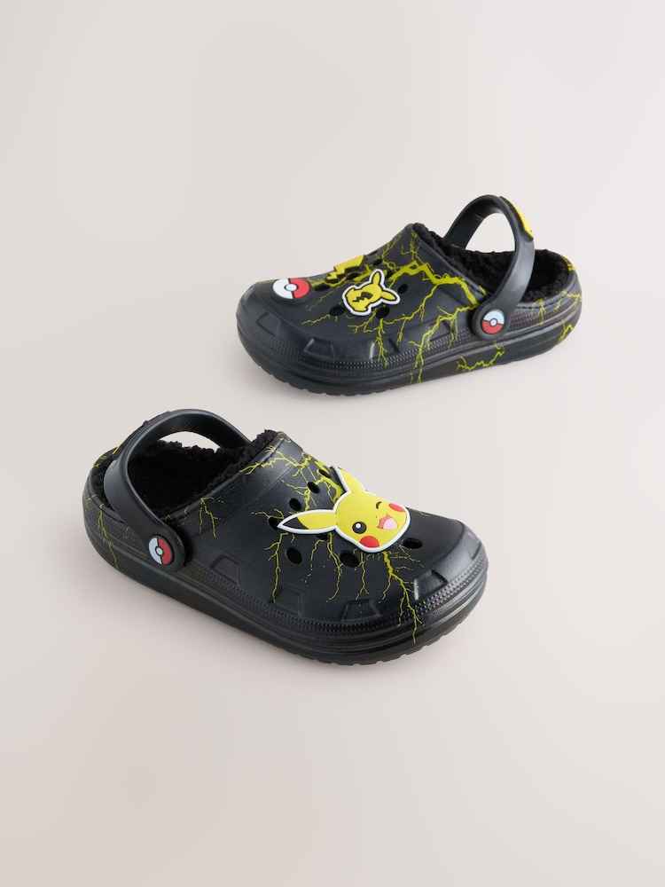 Black Pokemon Warm Lined Slipper Clogs - Image 1 of 5