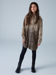 smALLSAINTS Leopard Lily Oversized Shacket - Image 1 of 13
