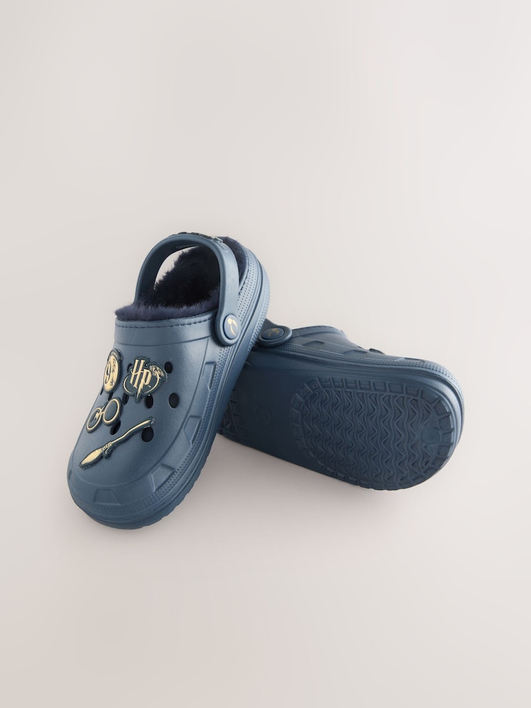 Navy Blue Harry Potter Warm Lined Slipper Clogs - Image 4 of 4