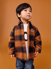 Rust/Black Halloween Long Sleeve Check Shirt and T-Shirt Set (3mths-7yrs) - Image 1 of 11