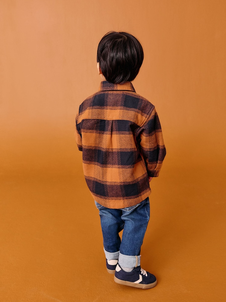 Rust/Black Halloween Long Sleeve Check Shirt and T-Shirt Set (3mths-7yrs) - Image 2 of 11