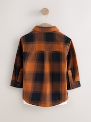 Rust/Black Halloween Long Sleeve Check Shirt and T-Shirt Set (3mths-7yrs) - Image 6 of 11