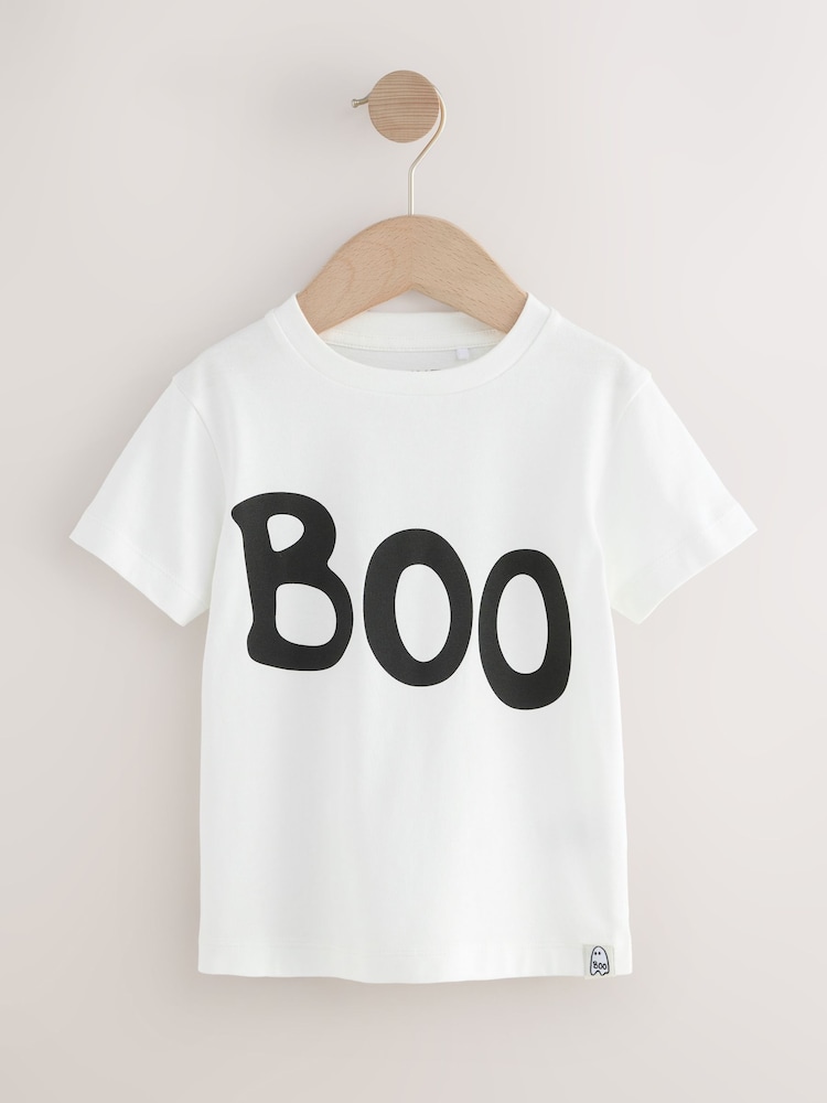 Rust/Black Halloween Long Sleeve Check Shirt and T-Shirt Set (3mths-7yrs) - Image 7 of 11