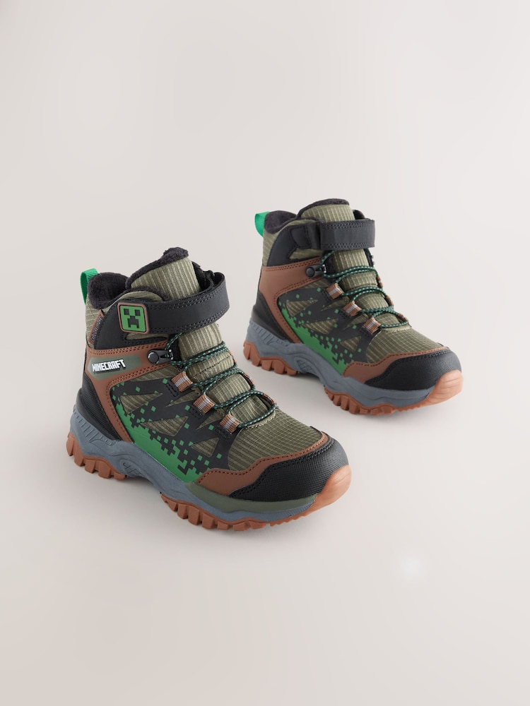 Khaki Green Minecraft Waterproof Walking Boots - Image 1 of 5