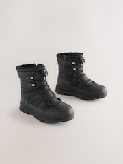 Black Thinsulate Lined Waterproof Snow Boots - Image 1 of 5