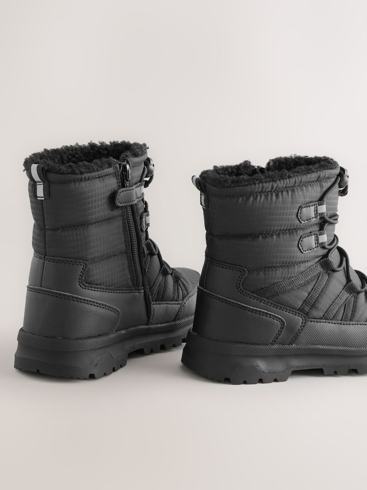 Black Thinsulate Lined Waterproof Snow Boots - Image 5 of 5
