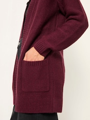 Rojo burdeos - FatFace Longline Knitted Cardigan - Imagen 3 de 5
