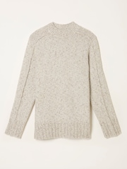 FatFace Fae Natural Flecked Knitted Jumper - Image 5 of 5