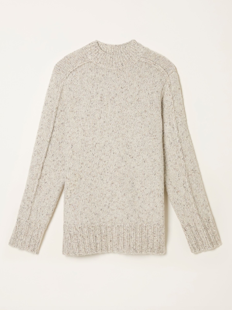 FatFace Fae Natural Flecked Knitted Jumper - Image 5 of 5