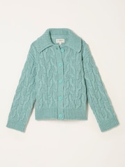 Huevo de pato azul - FatFace Collared Knitted Cardigan - Imagen 1 de 1