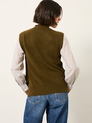 FatFace Knitted and Woven 2in1 Top - Imagem 3 de 7