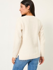 Branco de giz - Blusa de malha texturizada FatFace - Imagem 2 de 4