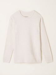 Branco de giz - Blusa de malha texturizada FatFace - Imagem 4 de 4