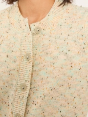 FatFace Faye Chalk White Flecked Knitted Cardigan - Image 5 of 6