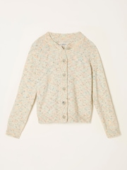 FatFace Faye Chalk White Flecked Knitted Cardigan - Image 6 of 6