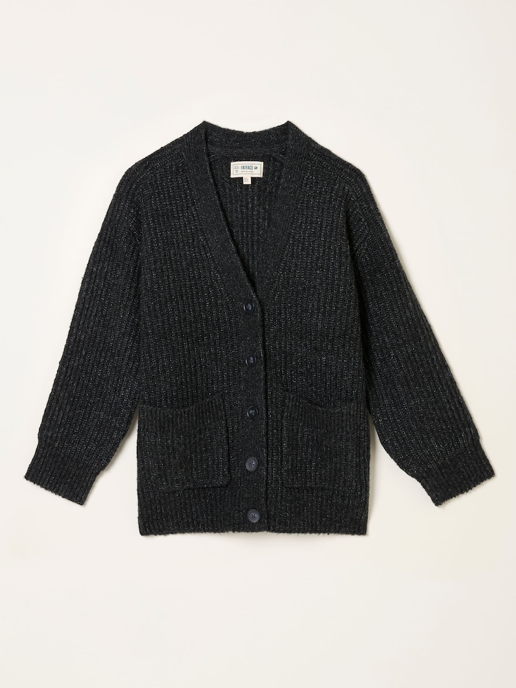 Gris antracita - FatFace Oversized Knitted Cardigan - Imagen 1 de 1 Gris antracita - FatFace Oversized Knitted Cardigan - Imagen 1 de 1