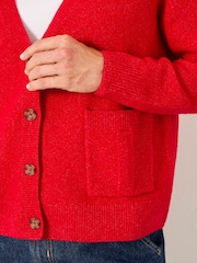 Rojo - FatFace V Neck Knitted Cardigan - Imagen 4 de 6