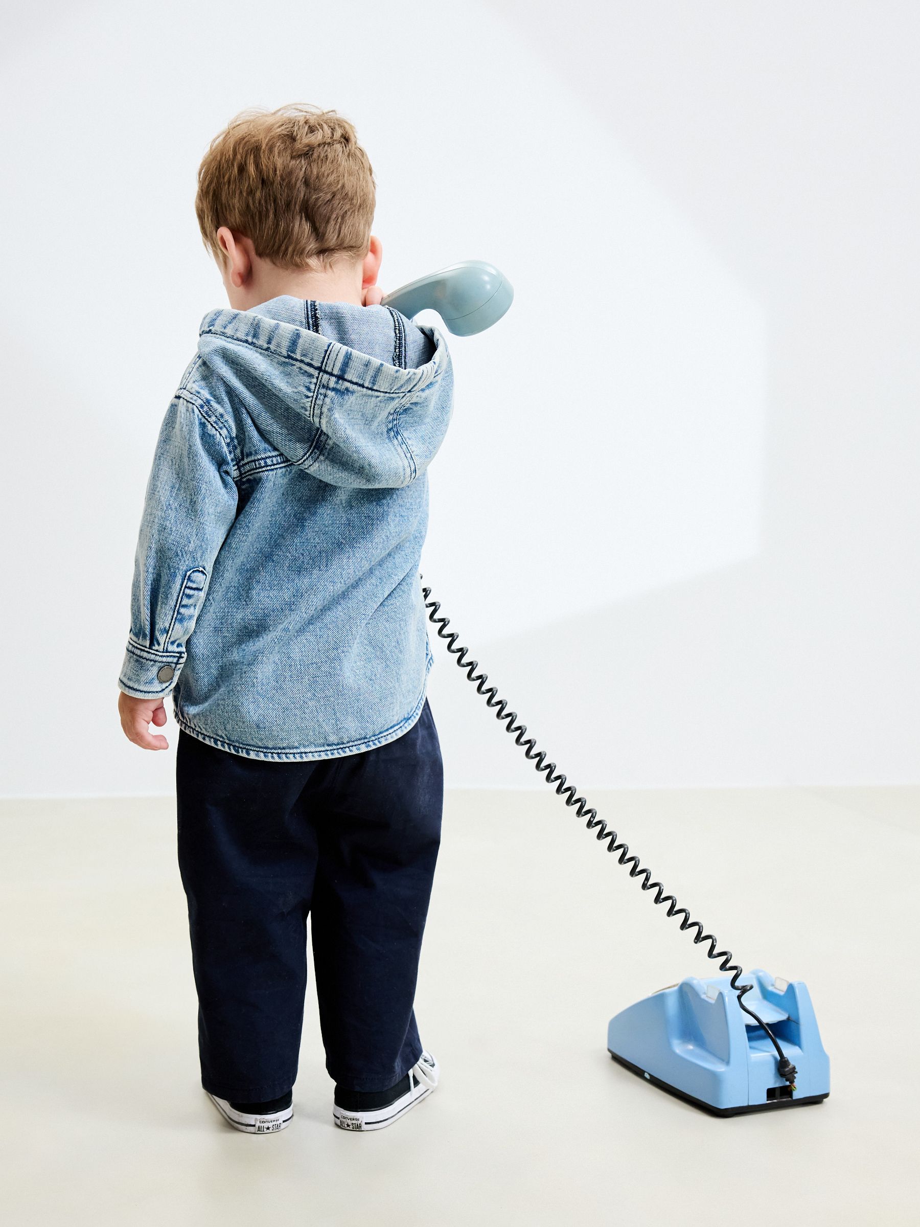 Buy Mid Blue Denim Hooded Overshirt (3mths-7yrs) from Next Romania