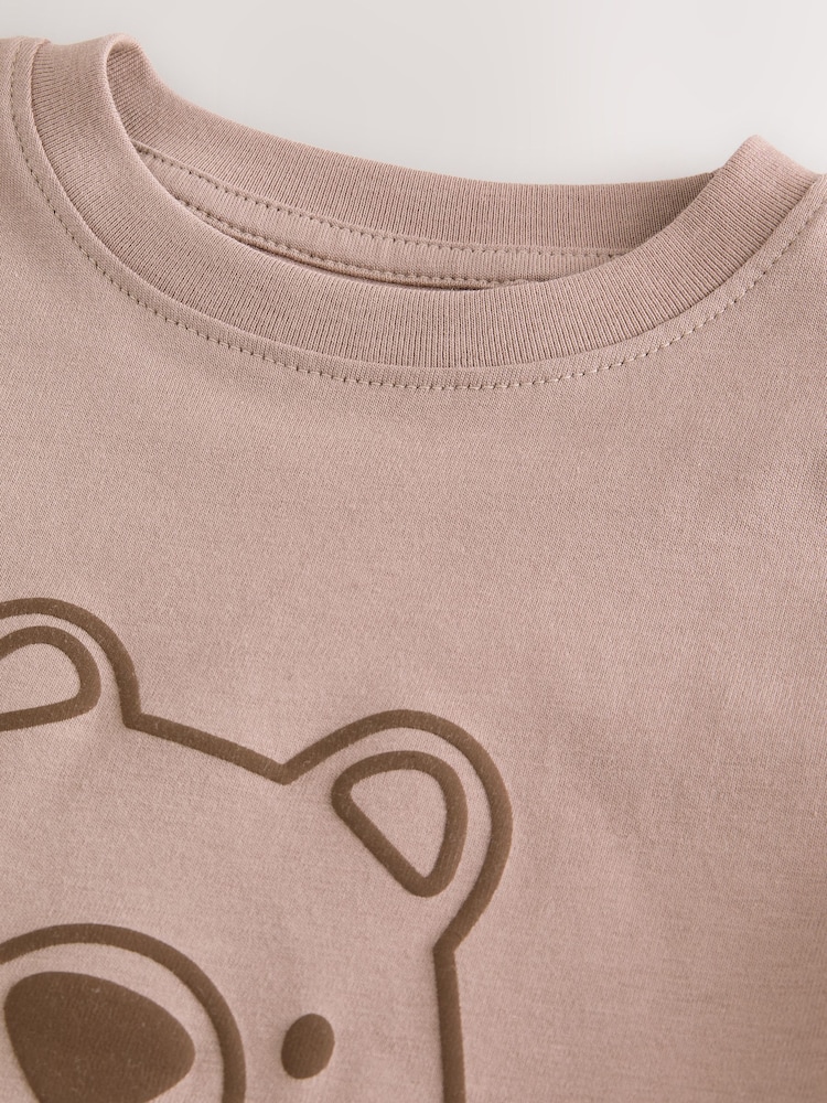 Ecru Bear Twill Hooded Overshirt and T-Shirt Set (3mths-7yrs) - Image 15 of 15