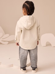Ecru Bear Twill Hooded Overshirt and T-Shirt Set (3mths-7yrs) - Image 2 of 5