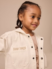 Ecru Bear Twill Hooded Overshirt and T-Shirt Set (3mths-7yrs) - Image 5 of 5
