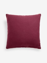 Burgundy Red 50 x 50cm Multi Patchwork Velvet Cushion - Image 5 of 6