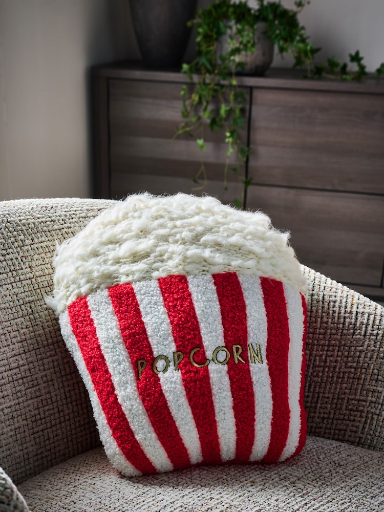 Red 3D Popcorn Bucket Cushion - Image 1 of 5 Red 3D Popcorn Bucket Cushion - Image 1 of 5