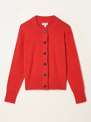 Vermelho - FATFACE de malha Cardigan - Imagem 1 de 1