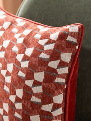 Red 43 x 43cm Oscar Geo Cushion - Image 2 of 6