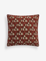 Red 43 x 43cm Oscar Geo Cushion - Image 4 of 6
