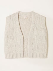 FatFace Ivory Tulip Knitted Waistcoat - Image 5 of 5