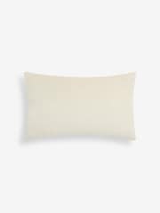 Natural 40 x 59cm Cut Velvet Floral Print Cushion - Image 7 of 8