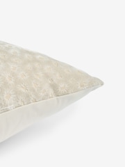 Natural 40 x 59cm Cut Velvet Floral Print Cushion - Image 8 of 8