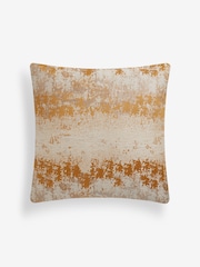Ochre Yellow 59 x 59cm Abstract Jacquard Cushion - Image 3 of 5